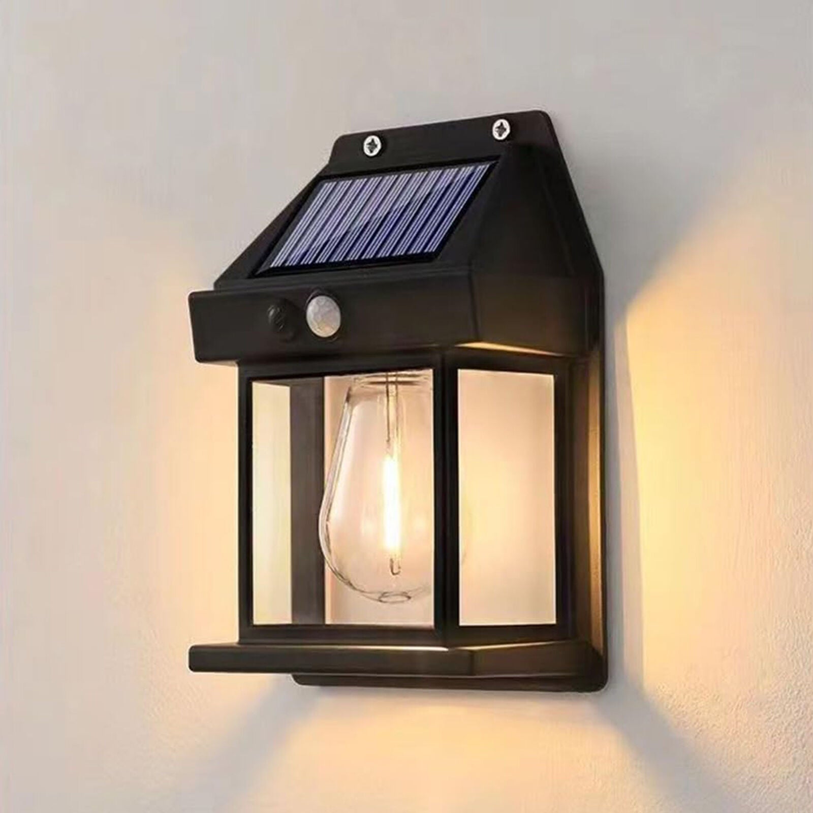 Solar Outdoor Wall Lantern - Eco-Friendly Motion Sensor Lighting 0