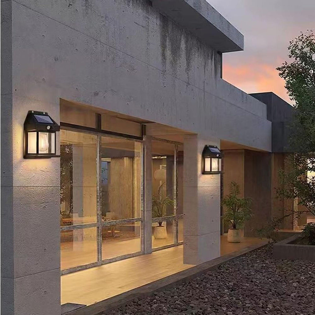 Solar Outdoor Wall Lantern - Eco-Friendly Motion Sensor Lighting 1