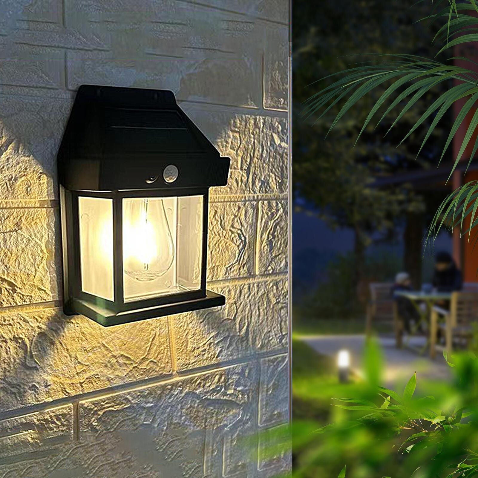 Solar Outdoor Wall Lantern - Eco-Friendly Motion Sensor Lighting 2