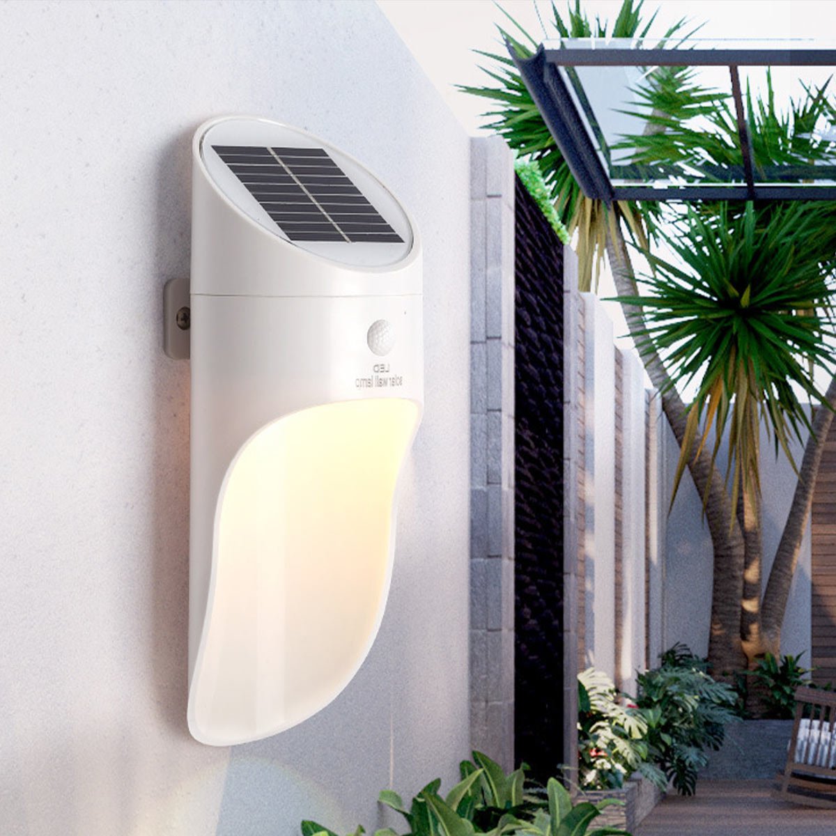 Solar Outdoor Wall Light - Motion Activated, Weather-Resistant & Wireless 1