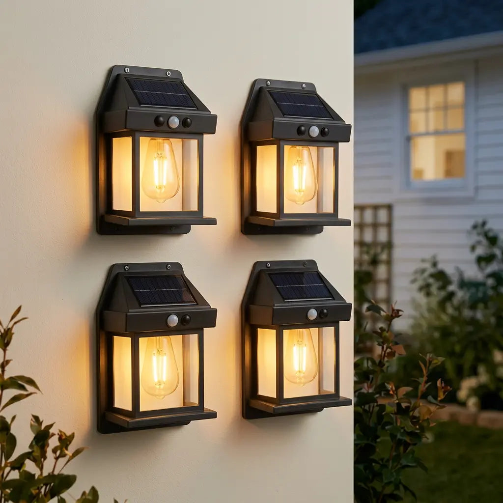 Solar Outdoor Wall Lights - Efficient Dusk-to-Dawn Landscape Lighting 0