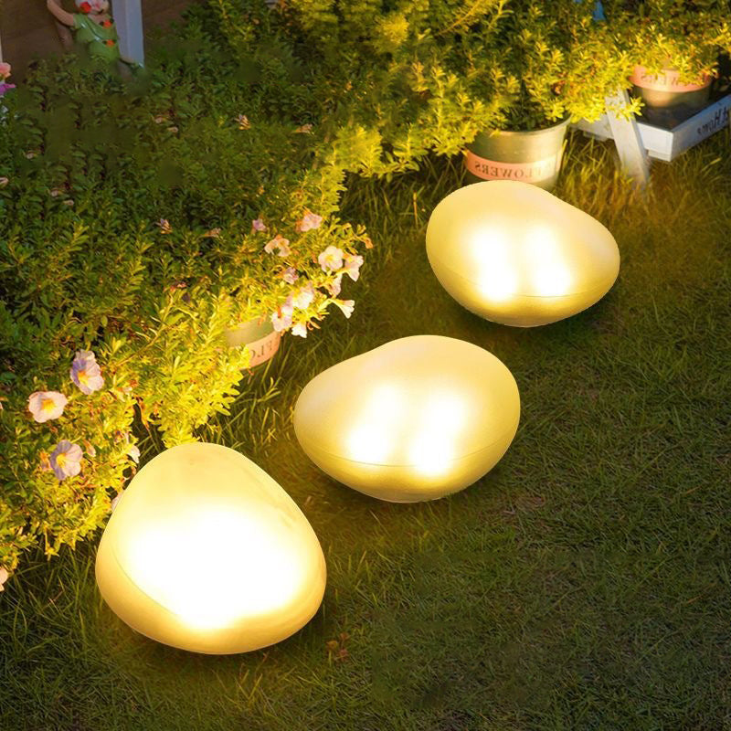 Solar Pebble LED Outdoor Light - Waterproof Garden Solar Lights, 500 Lumens 2