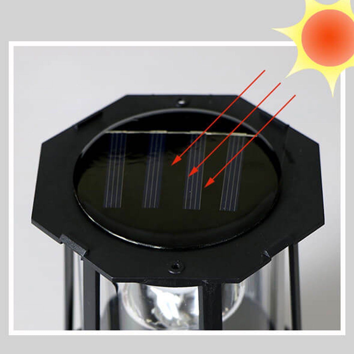 Solar Rotating Tower LED Garden Light - Energy-Efficient Outdoor Illumination 8