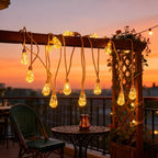 Solar String Lights Outdoor - Vintage LED Bulbs for Cozy Patio Ambiance 4