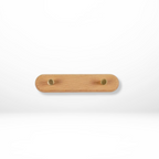 Space-Saving Wall Hooks with Brass Accents – Natural Wood Coat Hooks for Wall, Ideal for Coats, Towels, Bags, and Keys 5