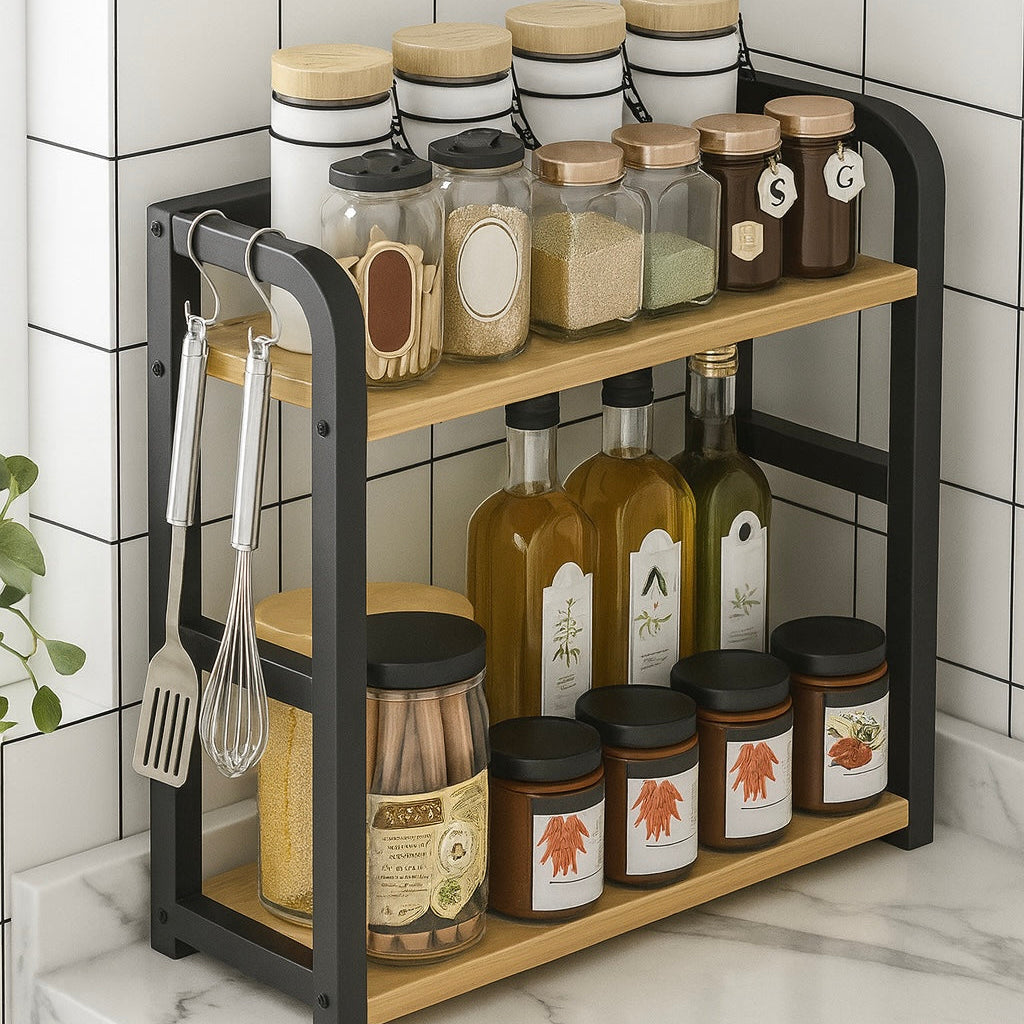 Spice Organizer Rack - Maximize Kitchen Space & Efficiency 0