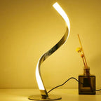 Spiral LED Table Lamp - Modern Design for Bedroom & Desk Use 0