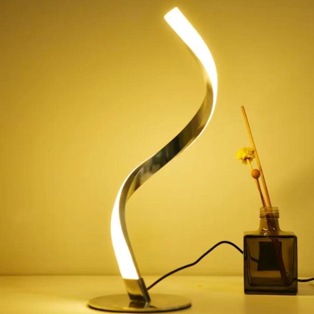 Spiral LED Table Lamp - Modern Design for Bedroom & Desk Use 0