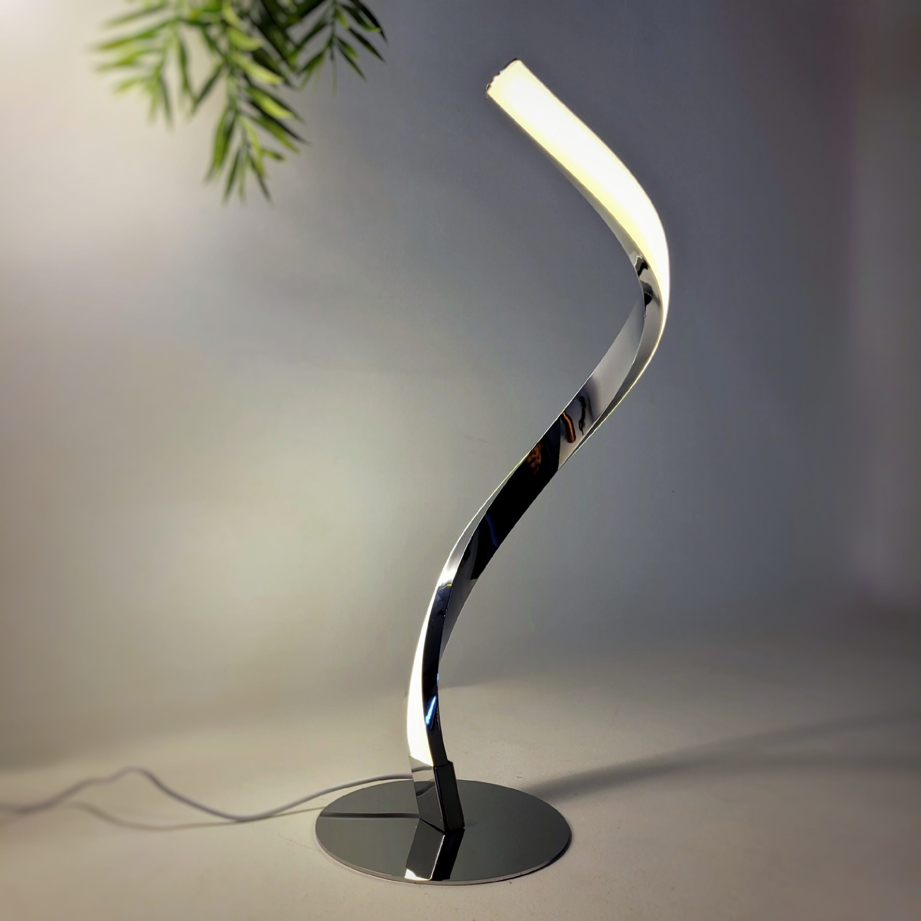Spiral LED Table Lamp - Modern Design for Bedroom & Desk Use 3