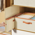 Stackable Storage Bin with Dividers for Closet Organization – Foldable Fabric Storage Container for Clothes and Accessories 3