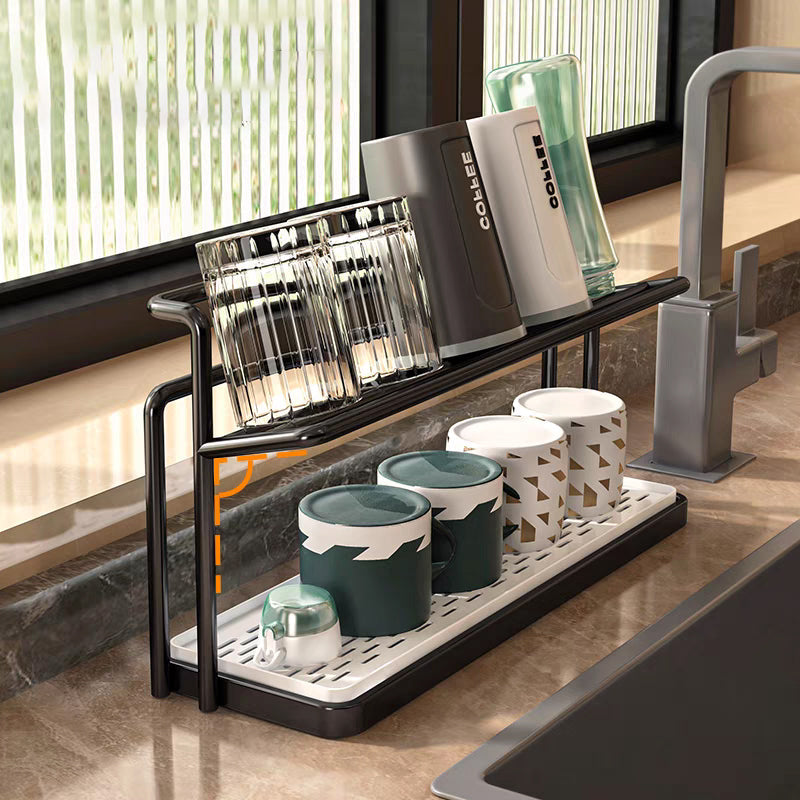 Stainless Steel Bottle Drying Rack - Durable 2-Tier Bottle Dryer 1