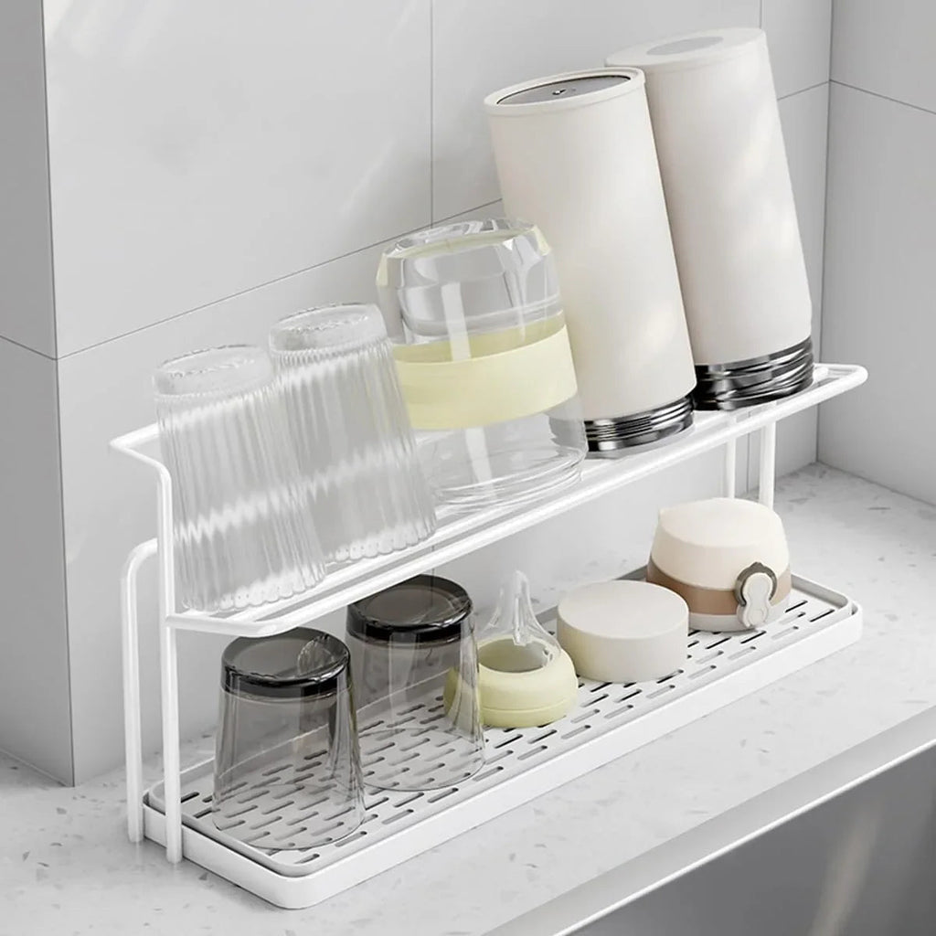Stainless Steel Bottle Drying Rack - Durable 2-Tier Bottle Dryer 7