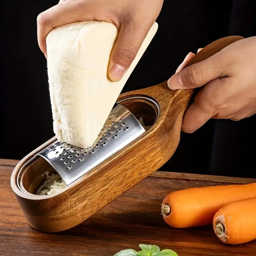 Stainless Steel Cheese Grater With Handle - Ergonomic Grip & Durable Design 0