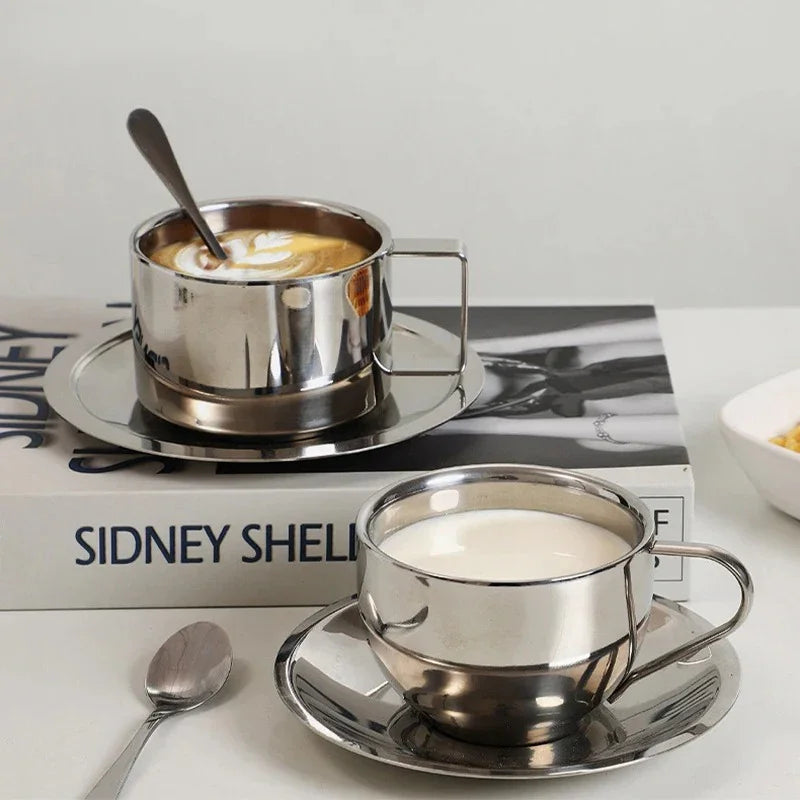 Stainless Steel Coffee Mug Set - Durable, Stylish, Temperature Retentive 1