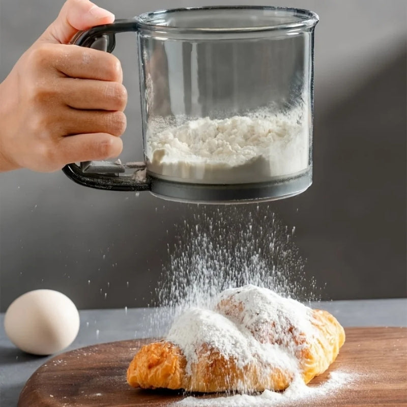 Stainless Steel Flour Sifter - Sifting Flour for Even Baking Results 1