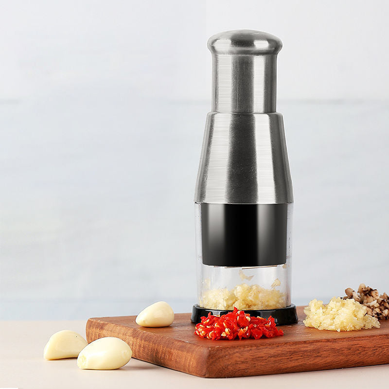 Stainless Steel Garlic Press - Effortless Mincing for Quick Meal Prep 0