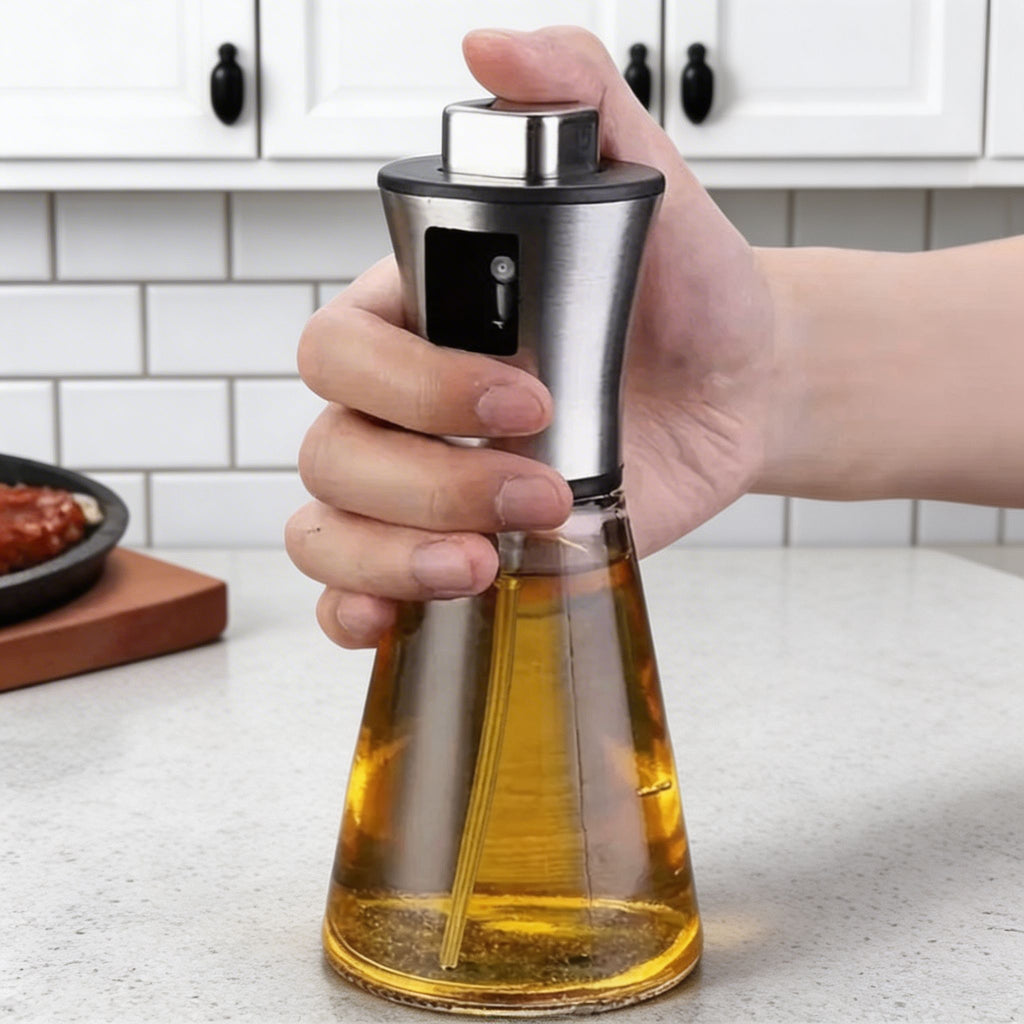 Stainless Steel Olive Oil Spray Bottle - Precise Mist for Cooking Oil 3