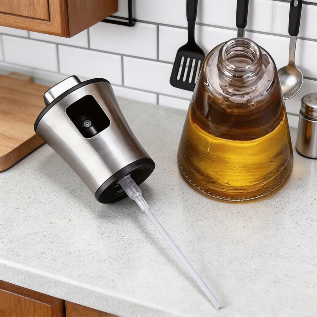 Stainless Steel Olive Oil Spray Bottle - Precise Mist for Cooking Oil 4