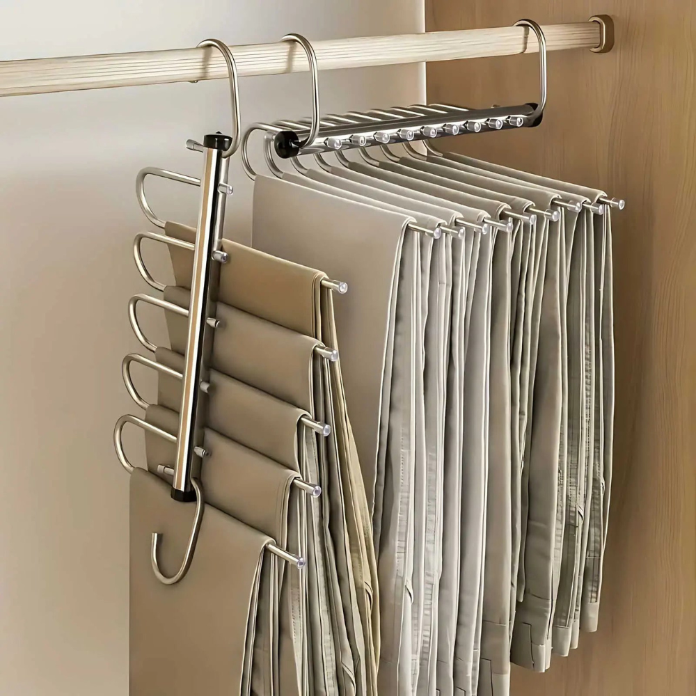 Stainless Steel Pants Hanger - Maximize Closet Space & Easy Access 2