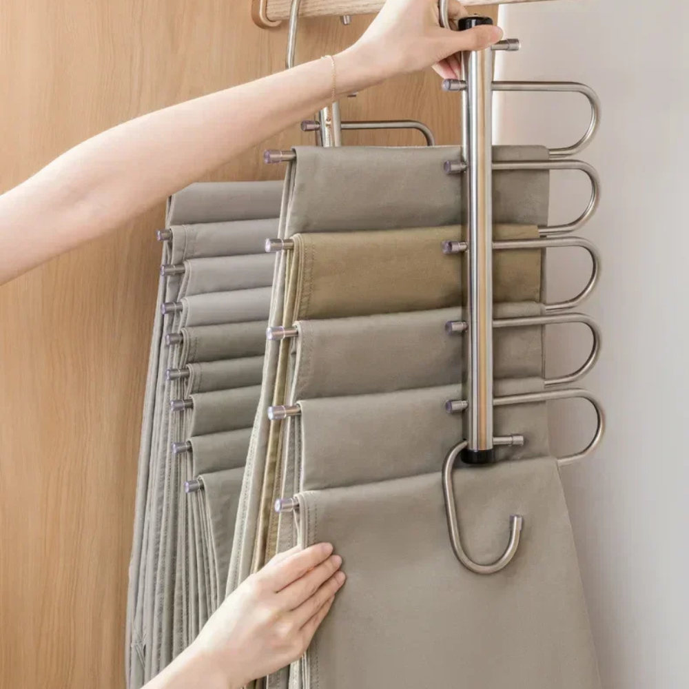 Stainless Steel Pants Hanger - Maximize Closet Space & Easy Access 6