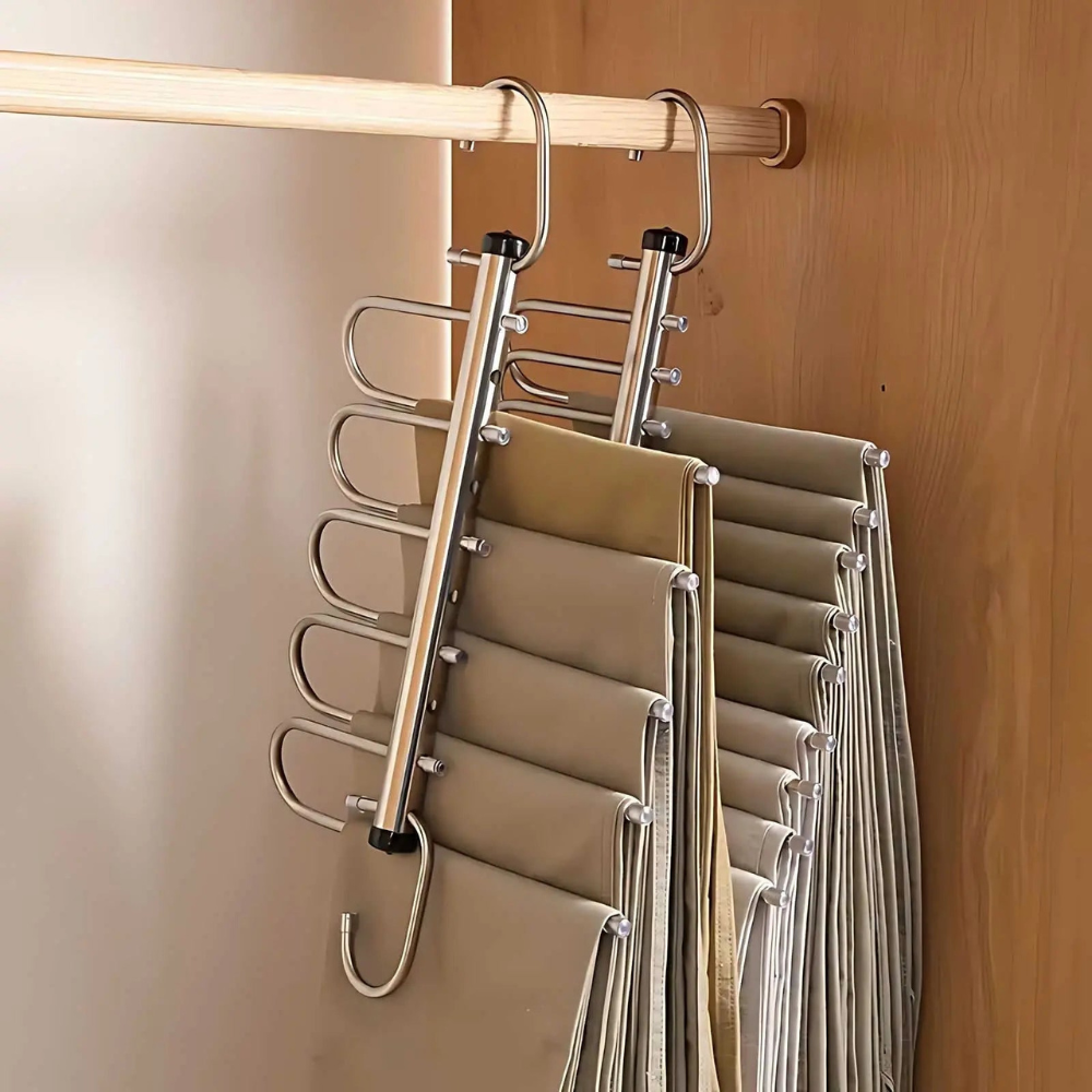 Stainless Steel Pants Hanger - Maximize Closet Space & Easy Access 7
