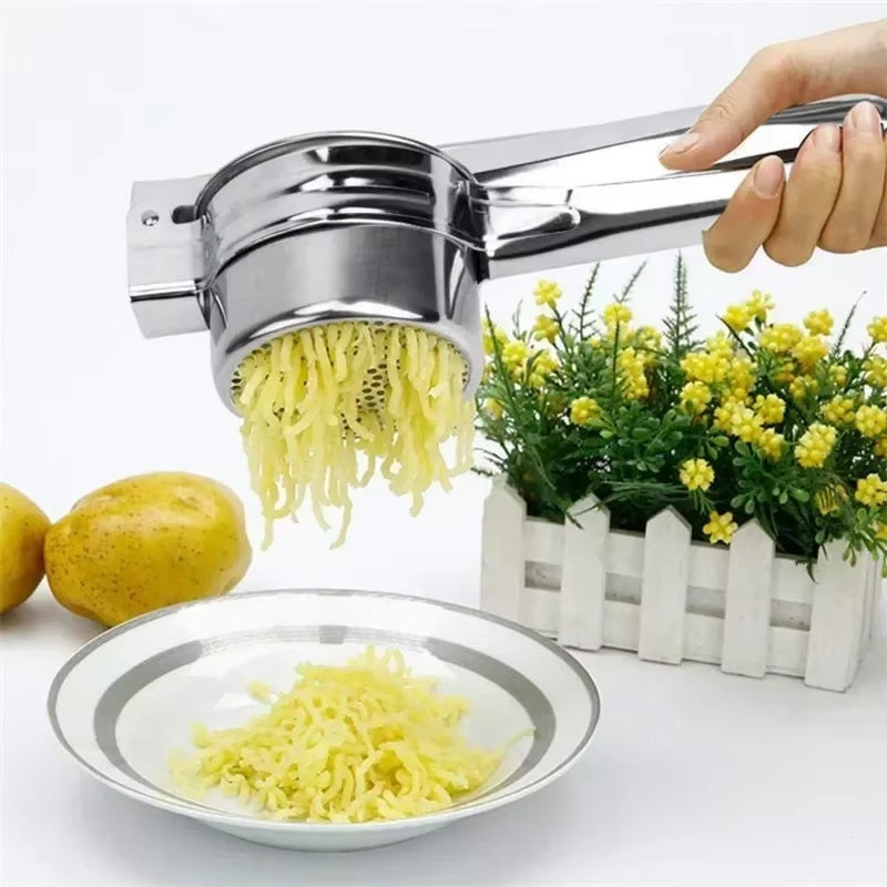 Stainless Steel Potato Ricer – Versatile Kitchen Tool with Interchangeable Discs for Effortless Mashing and Smooth Textures 4