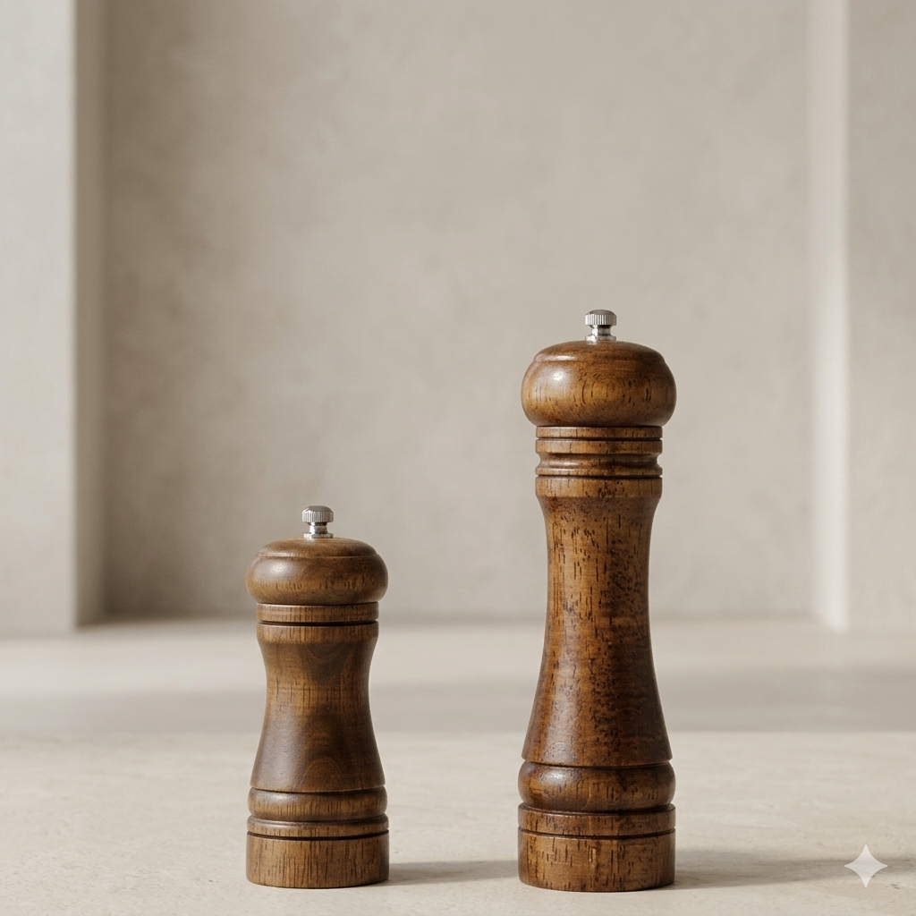 Stainless Steel Salt and Pepper Mill - Adjustable Grinders for Fresh Spices 00