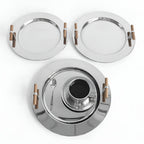 Stainless Steel Serving Tray with Wooden Handles - Durable & Stylish Design 1