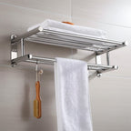 Stainless Steel Towel Holder - Space-Saving and Stylish Design 0