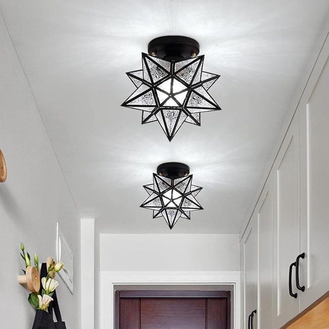 Star-Shaped LED Ceiling Light - Tri-Color, Energy-Efficient Design 5