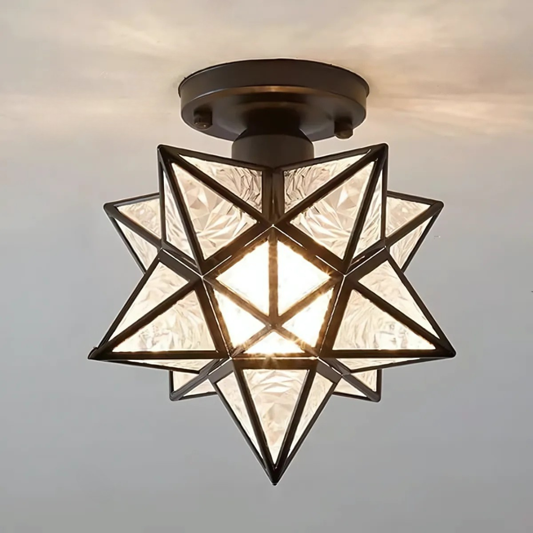 Star-Shaped LED Ceiling Light - Tri-Color, Energy-Efficient Design 6
