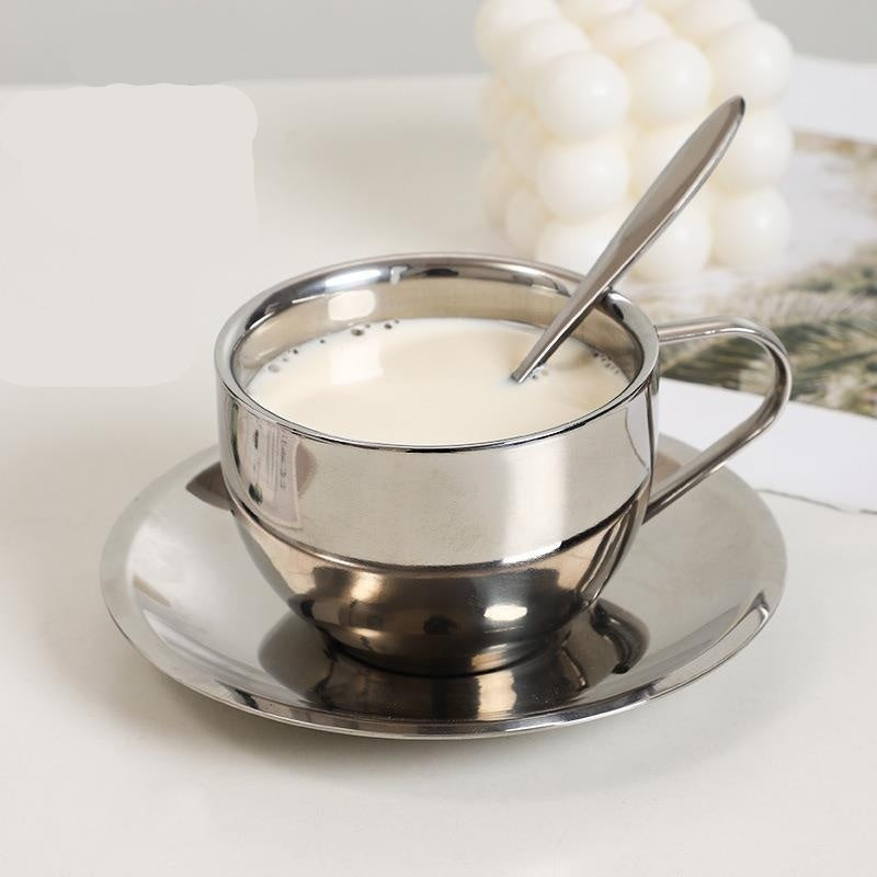 Steel Coffee Set - Elegant Design with Double-Walled Insulation 4