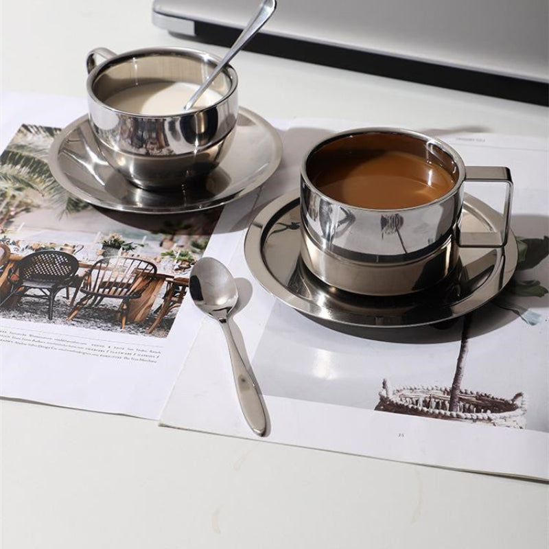 Steel Coffee Set - Elegant Design with Double-Walled Insulation 5