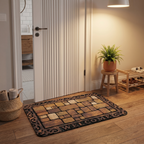 Stone Pattern Welcome Mat - Durable, Non-Slip, Washable Door Mat 0