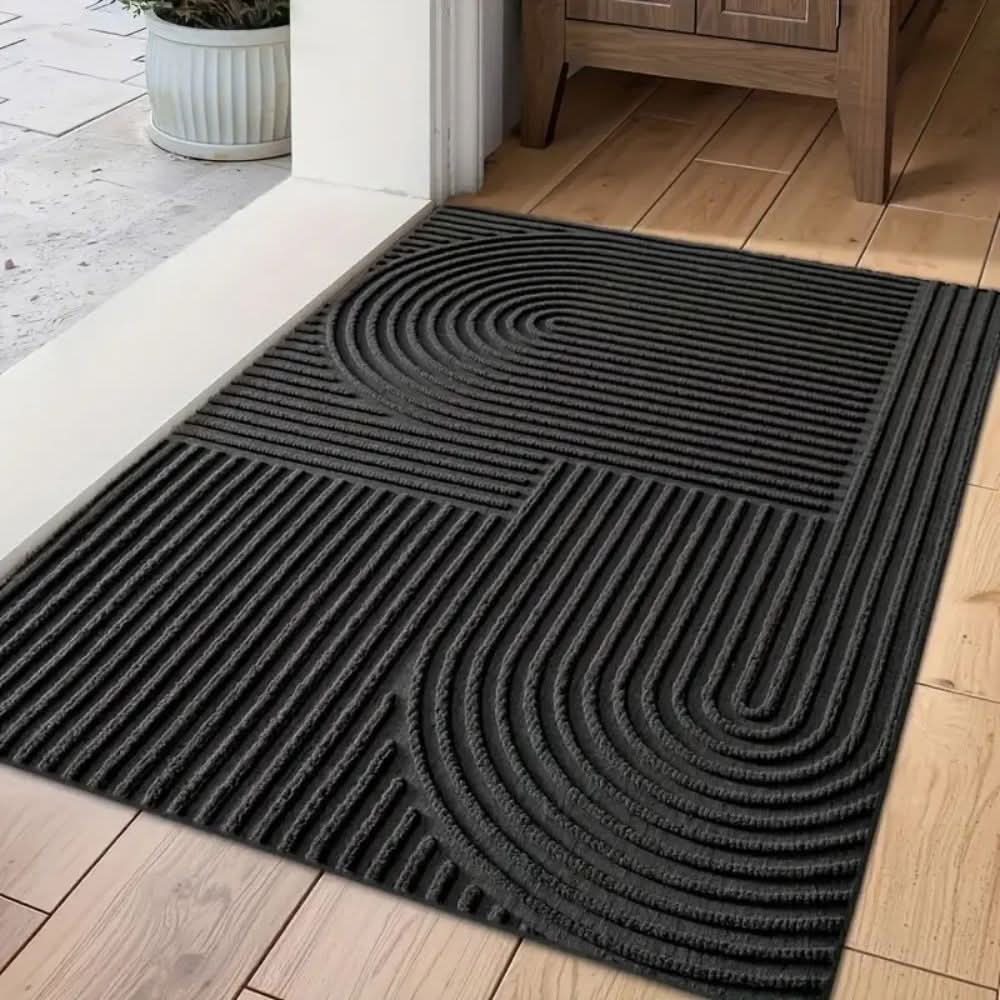 Absorbent Curved Doormat Ð Stylish Non-Slip Front Door Mat for Indoor & Outdoor Use 0