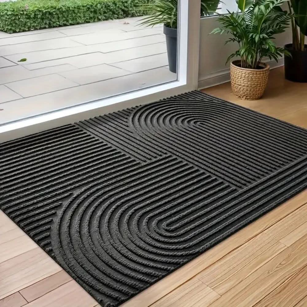 Absorbent Curved Doormat Ð Stylish Non-Slip Front Door Mat for Indoor & Outdoor Use 5