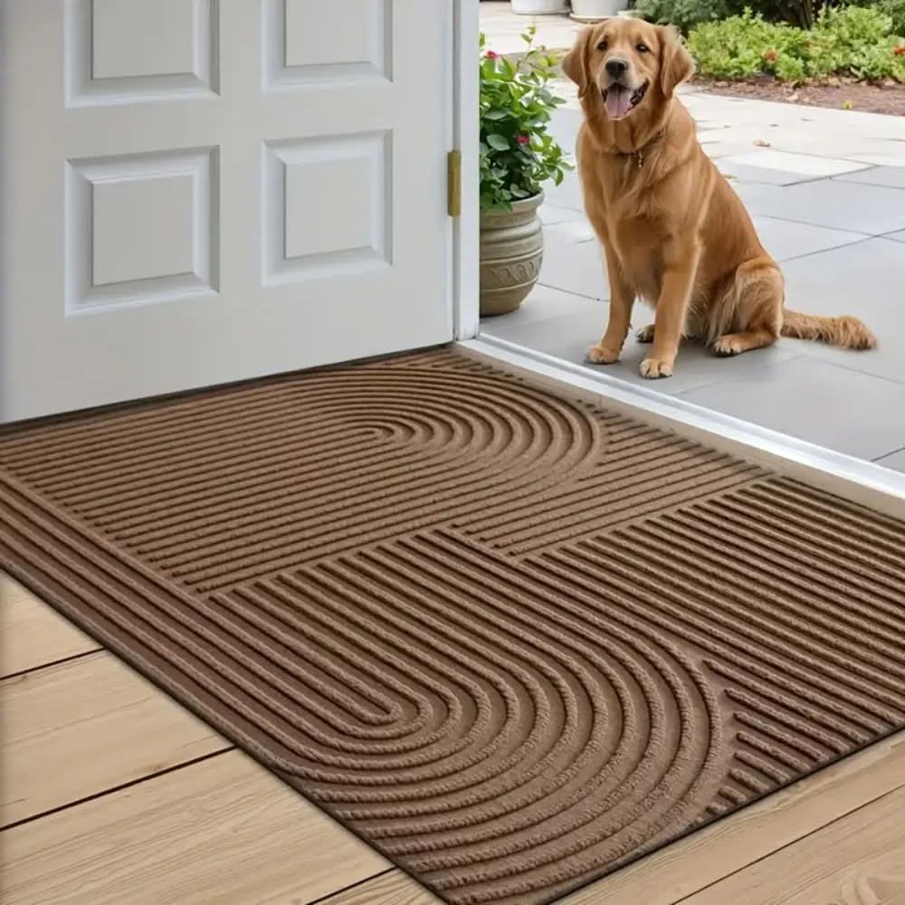 Absorbent Curved Doormat Ð Stylish Non-Slip Front Door Mat for Indoor & Outdoor Use 7
