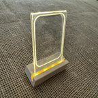 Stylish Picture Frame with LED Illumination – Triple Display for 3-Inch Photos and Memorabilia, Modern Wood Design 6