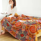 Sunrise Boho Reversible Cooling Blanket - Breathable Cotton for Comfort 6