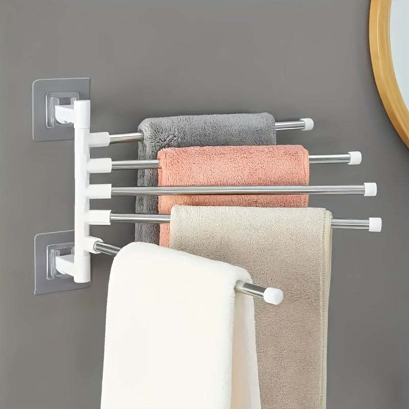 Swivel Towel Rack - Space-Saving 5-Arm Bathroom Towel Storage Solution 5