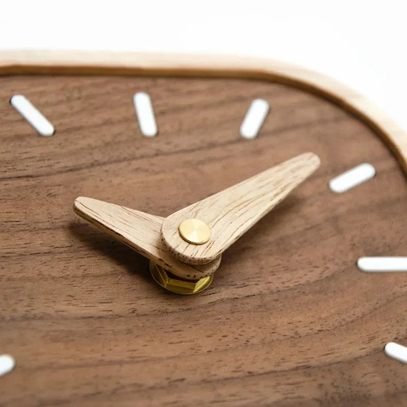 Table Clock - Handmade Black Walnut, Silent Desk Clock for Modern Decor 2