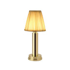 Table Lamp USB Rechargeable Iron Fabric Shade Bedside Lamp 1