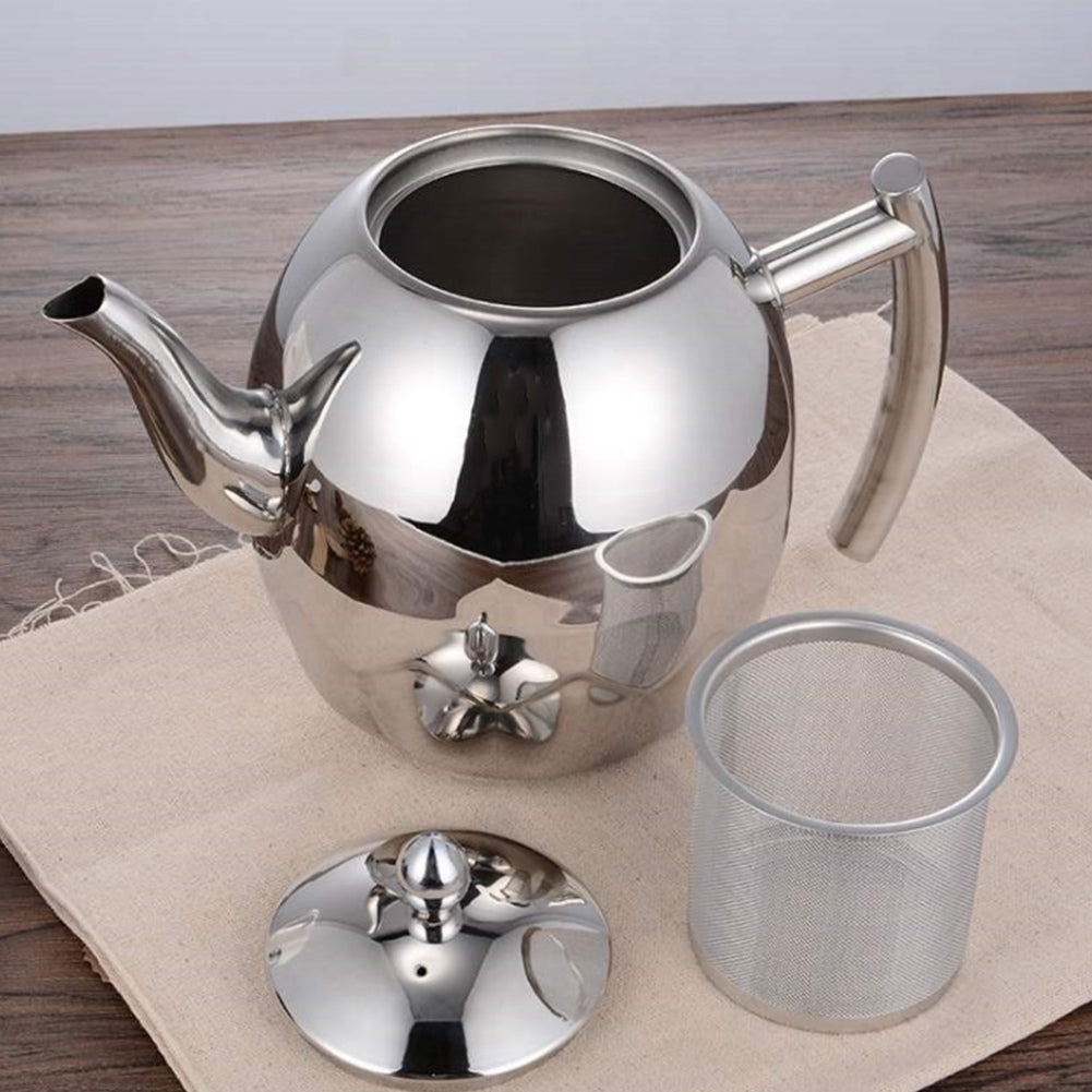 Tea Kettle, Removable Mesh Filter, Polished Finish, Vented Lid 1