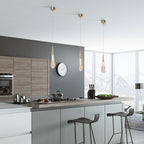 Teardrop Pendant Light - Elegant Glass Design for Kitchen & Living Rooms 0