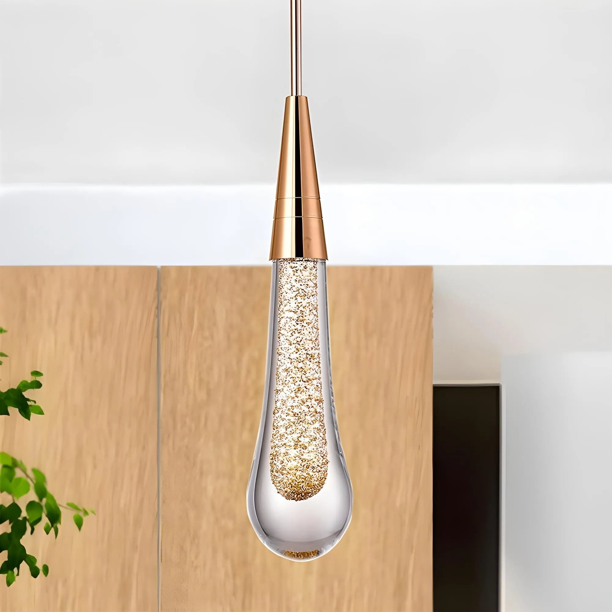 Teardrop Pendant Light - Elegant Glass Design for Kitchen & Living Rooms 8