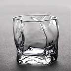 Textured Whiskey Glasses 8.5 oz Borosilicate Glass Set of 2 - 10