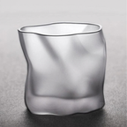 Textured Whiskey Glasses 8.5 oz Borosilicate Glass Set of 2 - 12