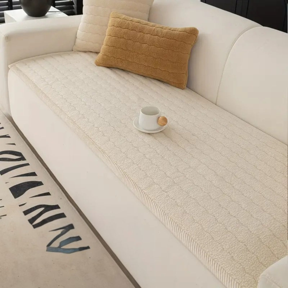 Thick Plush Sofa Cover - Soft Non-Slip Couch Slipcover for Dogs, Machine Washable Microfiber Protection 6