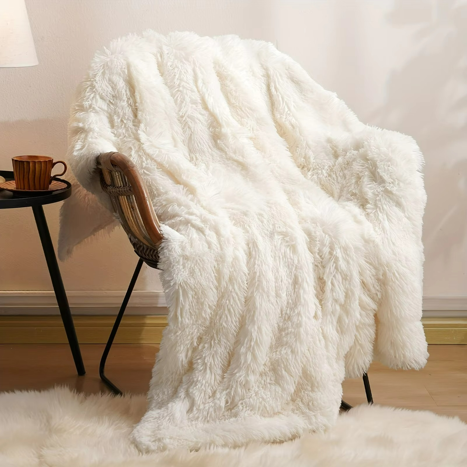Throw Blanket - Ultra Soft Reversible Shag & Sherpa for Cozy Comfort 