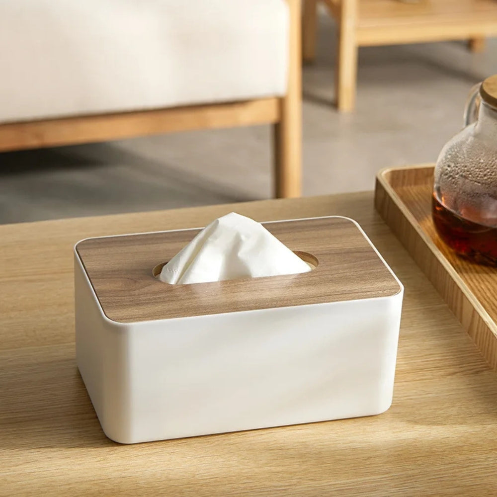 Tissue Box Cover - Minimalist Bamboo Design for Modern Spaces 1